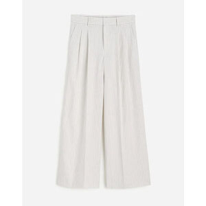 NWT Madewell The Superwide-Leg Trouser in Pinstripe Linen Blend size 10 NU680